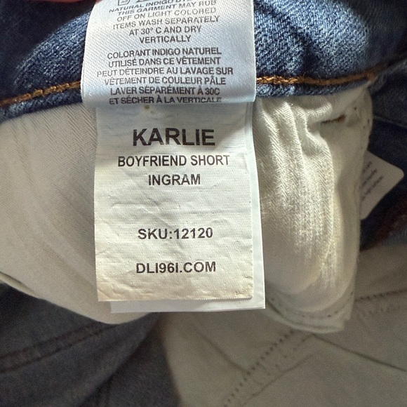 DL1961 Classic Blue Denim Shorts - Picture 4 of 9